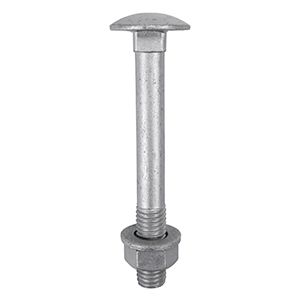 Carriage Bolt, Washer & Nut - Exterior( Silver Organic)