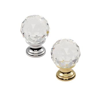 Clear Faceted Knob